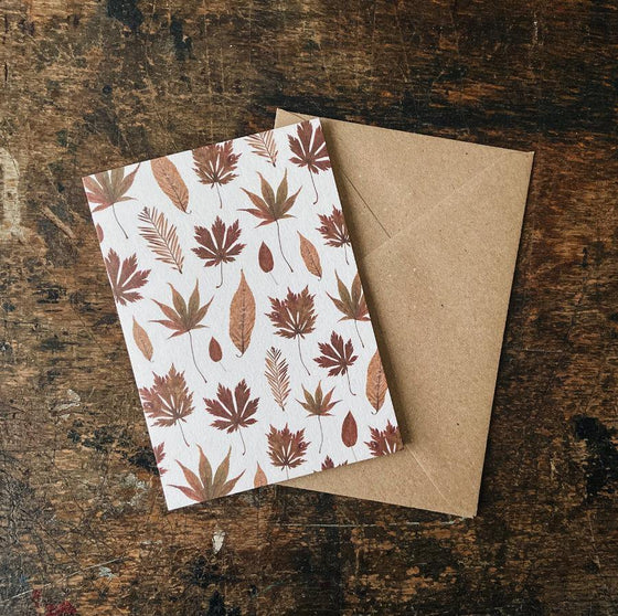 Red Leaves Card Greeting Cards Greener House Melbourne